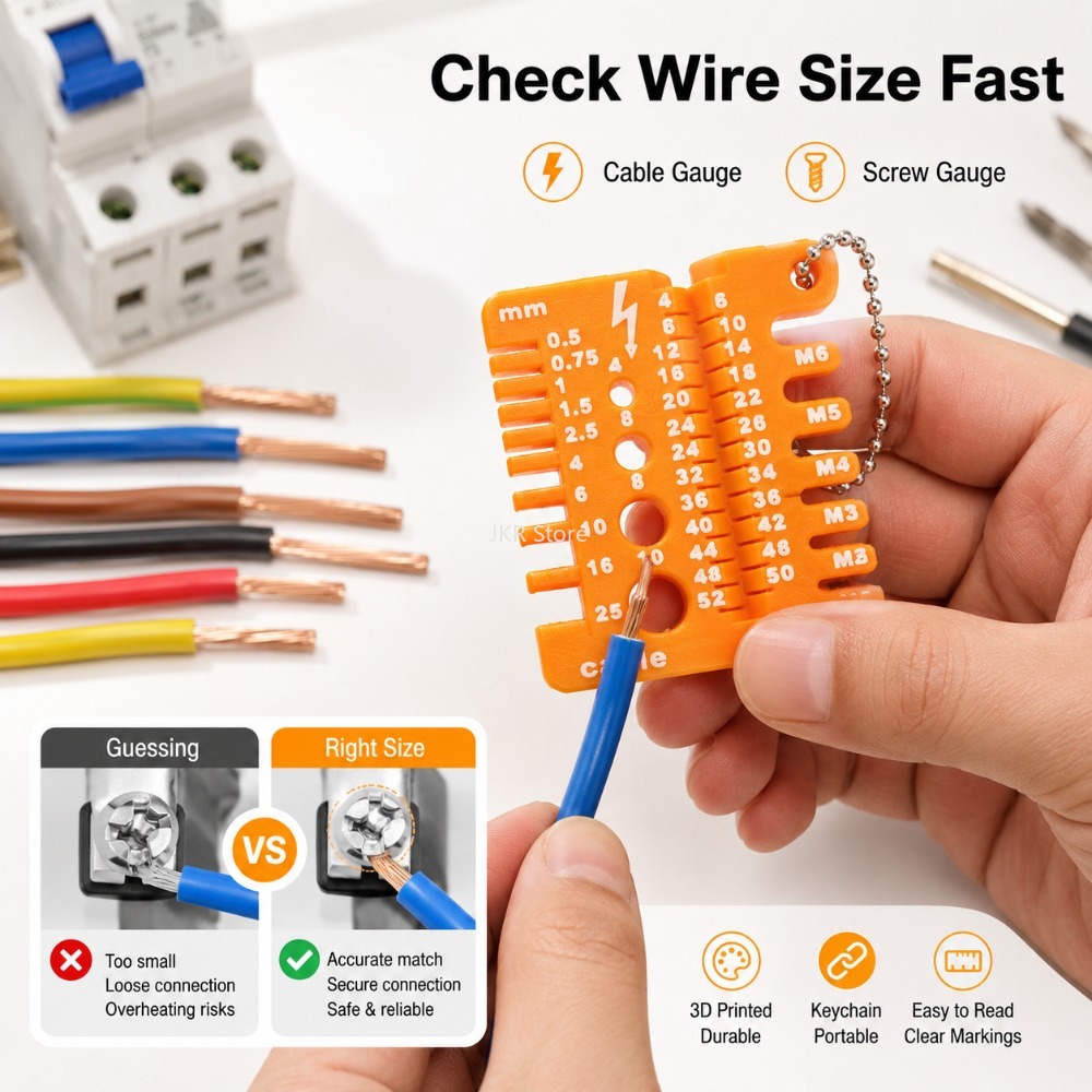 Workshop Tools Uses - Double Sided Wire Gauge Screw Measuring