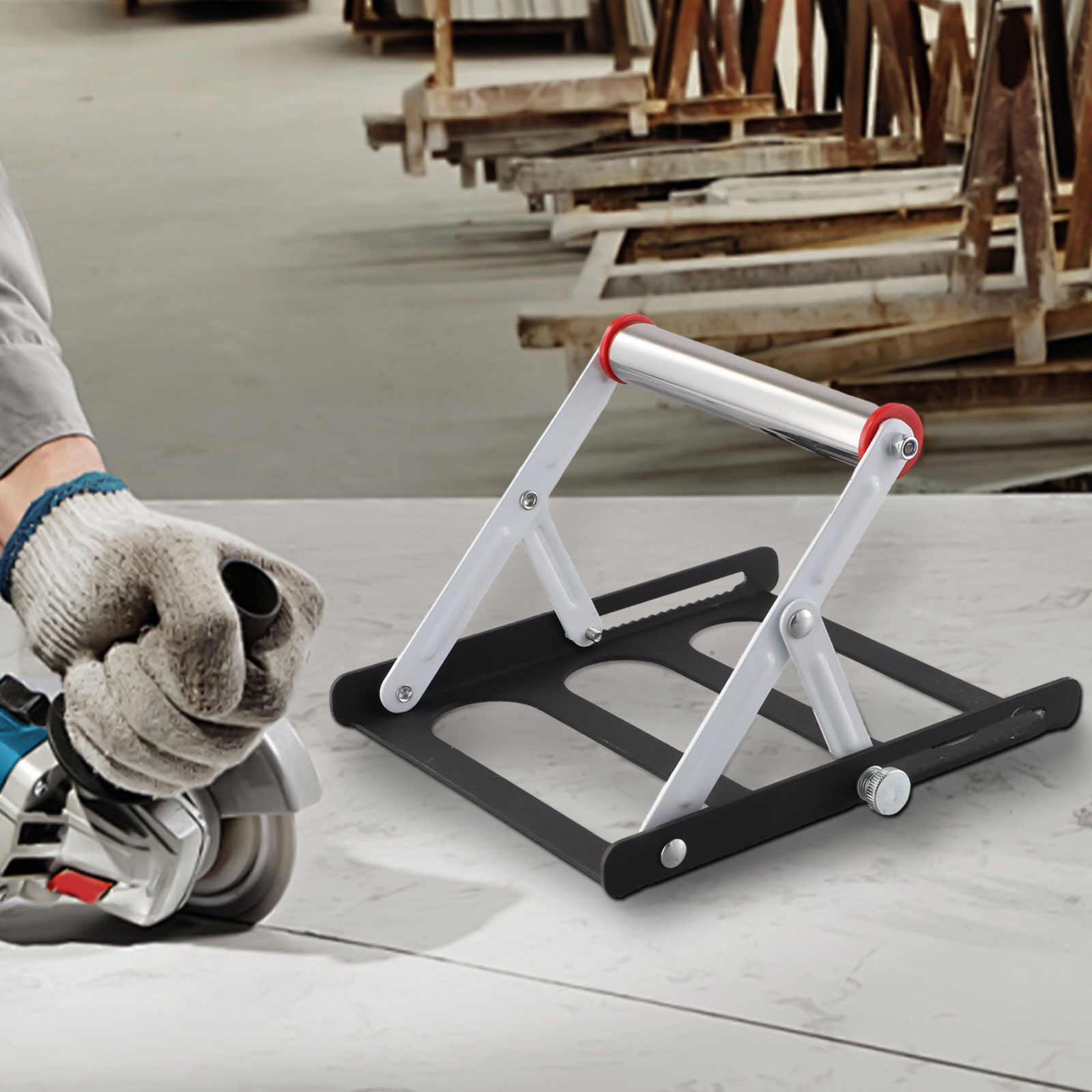 Workshop Tools Table - Adjustable Height 55-135mm Metal Support Frame
