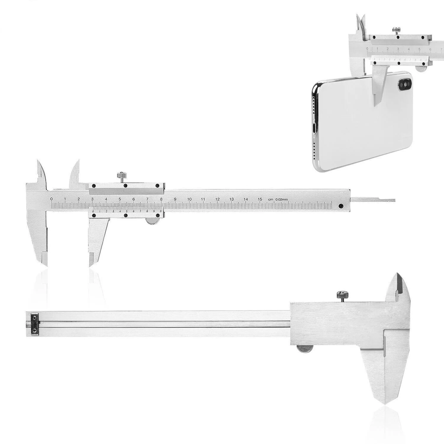 Workshop Tools Engineering - 0-150mm Vernier Caliper 0.02mm Accuracy Carbon