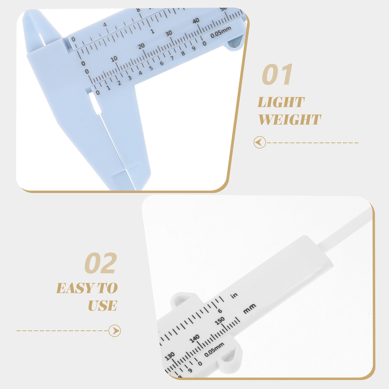 Workshop Tools Engineering - 4Pcs Plastic Calipers 150Mm Non Digital