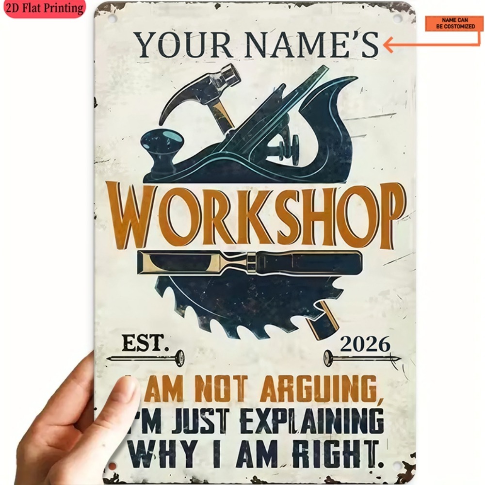 [2D Flat] 1pc Custom Name Work - Workshop Tools With Name recension och pris