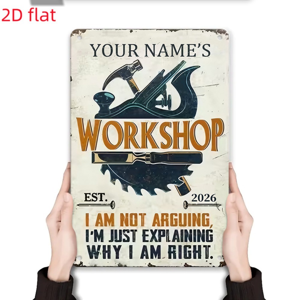 [2D Flat] 1pc Custom Name Work - Workshop Tools With Name recension och pris