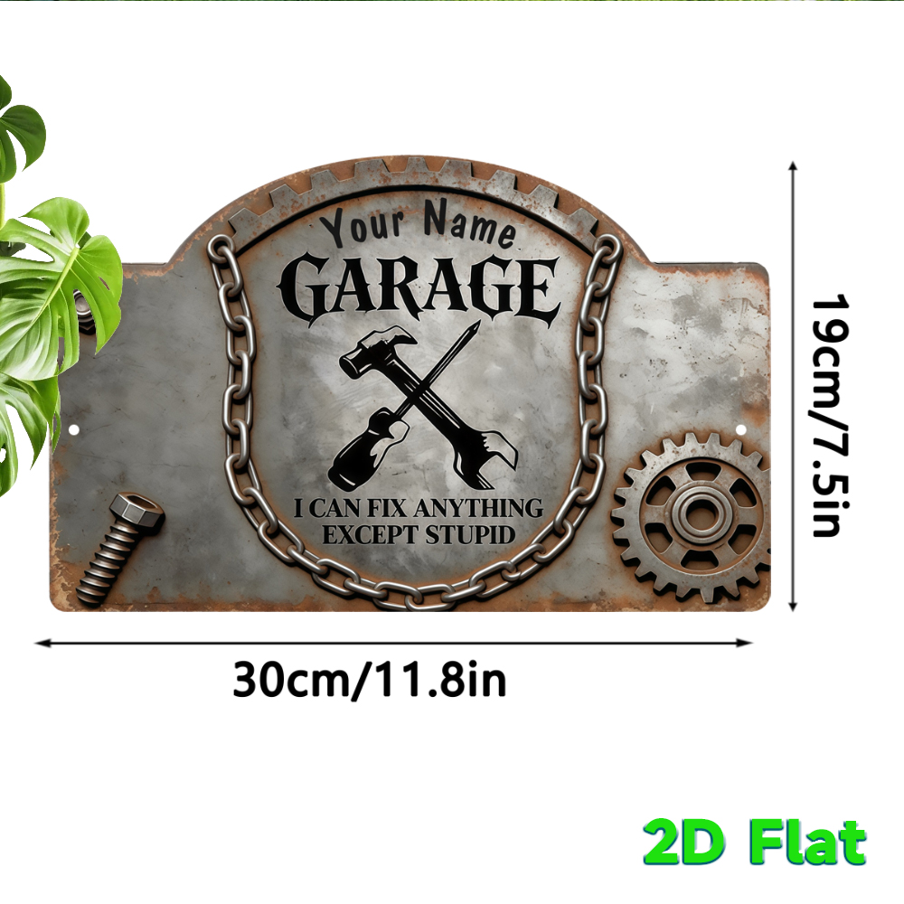 Custom Name Vintage Gear Garag - Workshop Tools With Name recension och pris