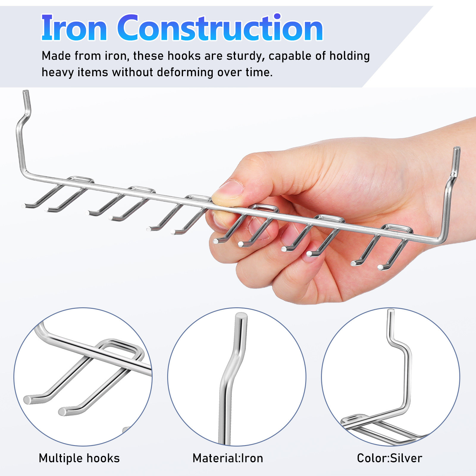 2Pcs Versatile Iron Pegboard T - Tools For Home Workshop recension och pris